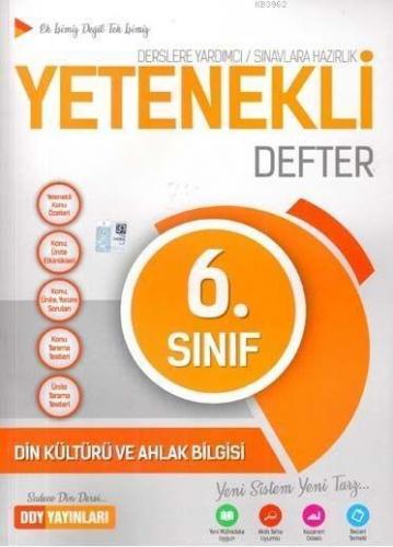 DDY Yayınları 6. Sınıf Yetenekli Din Kültürü ve Ahlak Bilgisi Defter DDY